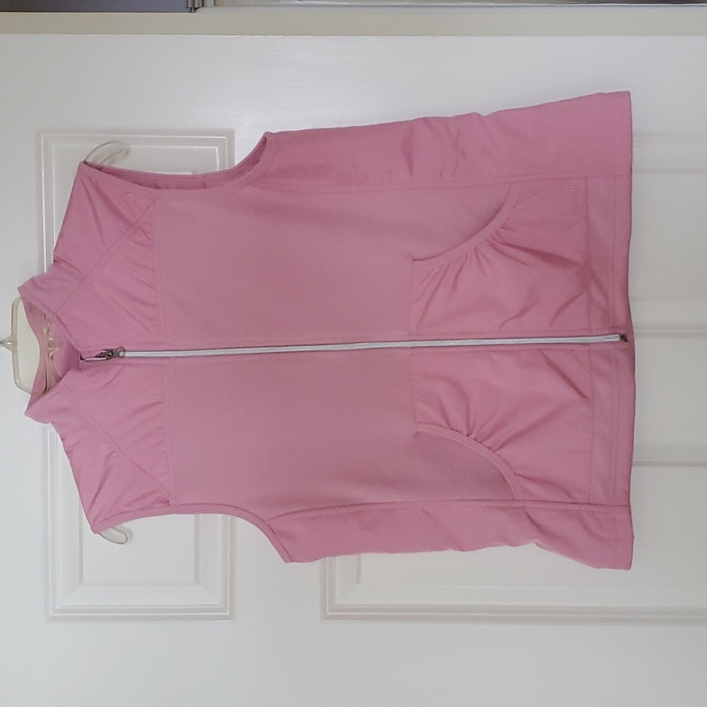 EUC! Rose Microfiber Shell Vest with Poly Overlay. Very clean. Comfortable.